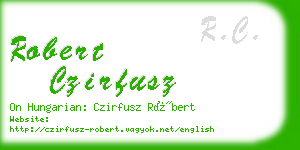 robert czirfusz business card